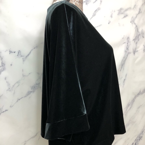 GAP Velvet Bat Wing Kimono Sleeve Boxy Top - Picture 6 of 9